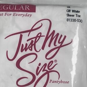 Just My Size Pantyhose Off White‎ 3X Sheer Toe 81330-S30
